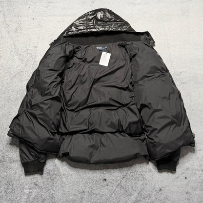 Polo Ralph Lauren 00s Big Pony Heavy Puffer Jacket black RARE (XL)