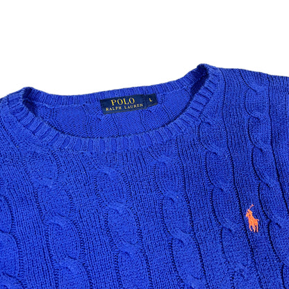 Polo Ralph Lauren Cable Knit Sweater royal blue