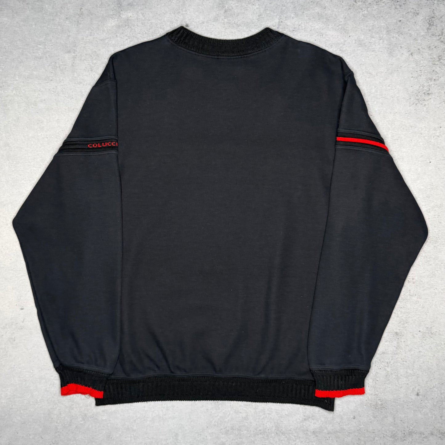 Carlo Colucci Vintage 00s Crewneck Knit Sweater black red (XL)
