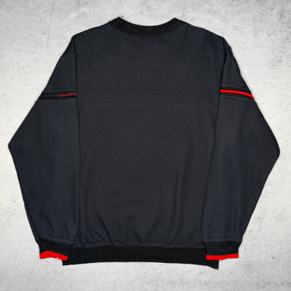 Carlo Colucci Vintage 00s Crewneck Knit Sweater black red (XL)
