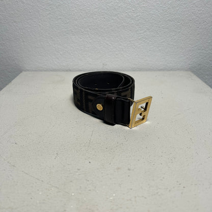 Fendi 90s Monogram Zucca Belt Gulden Buckle brown (80cm)