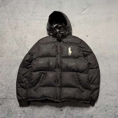 Polo Ralph Lauren 00s Big Pony Heavy Puffer Jacket black RARE (XL)