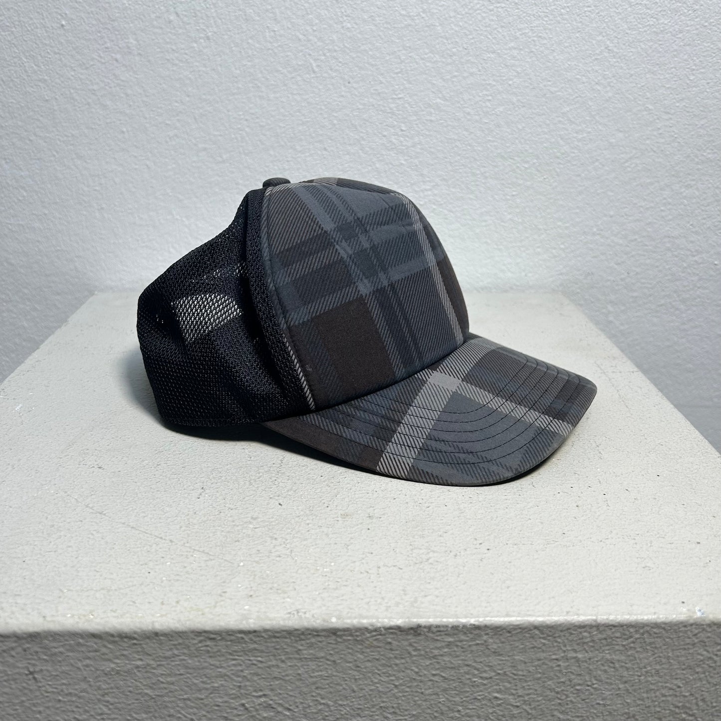 A Bathing Ape BAPE Vintage OG Plaid Trucker Cap brown black