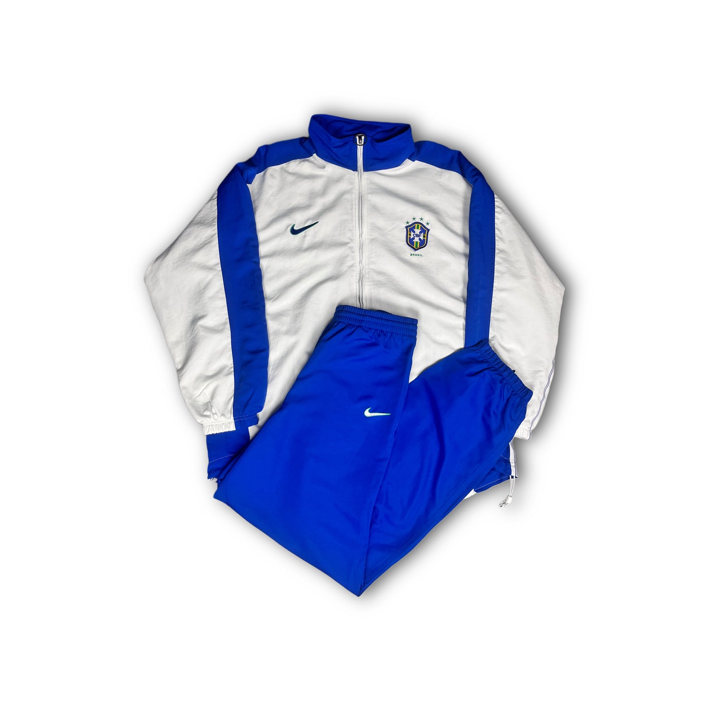 Nike Vintage OG Brasil Track Suit White blue 1998 R9