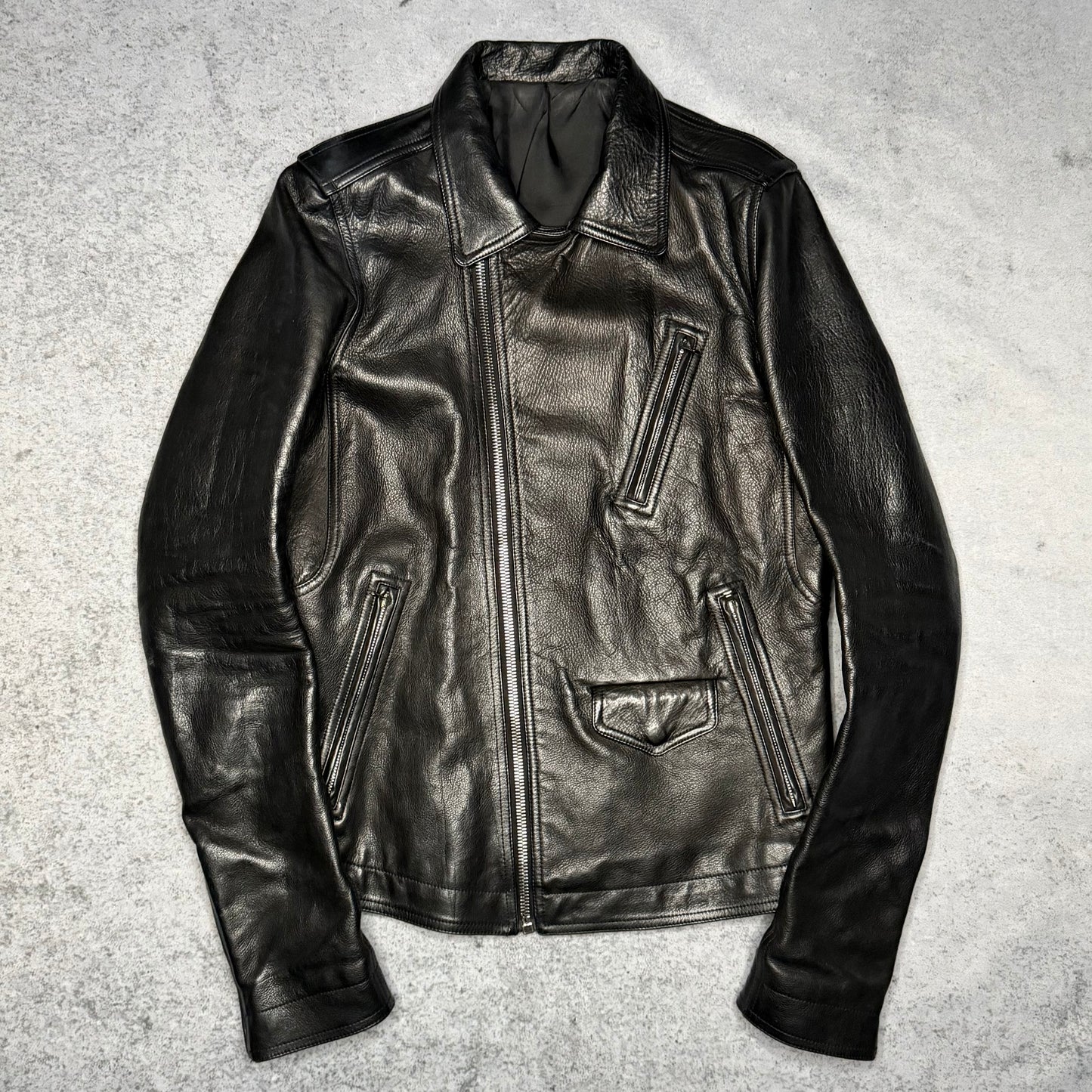 Rick Owens SS17 Stooges Smooth Calf Leather Jacket LCW (fits M)