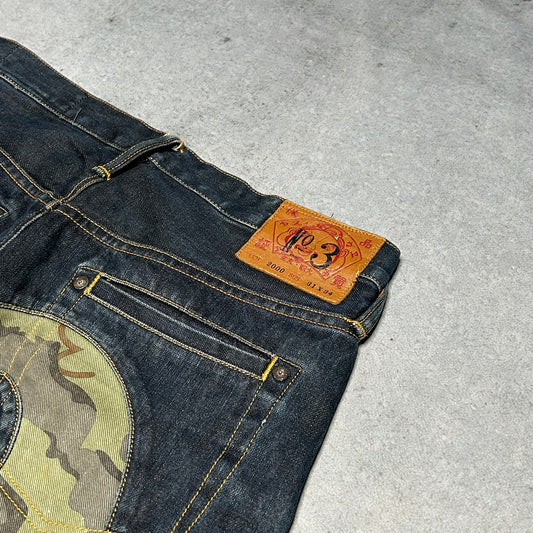 Evisu Ishigaki Camo Daicock Jeans (fits 30x32)