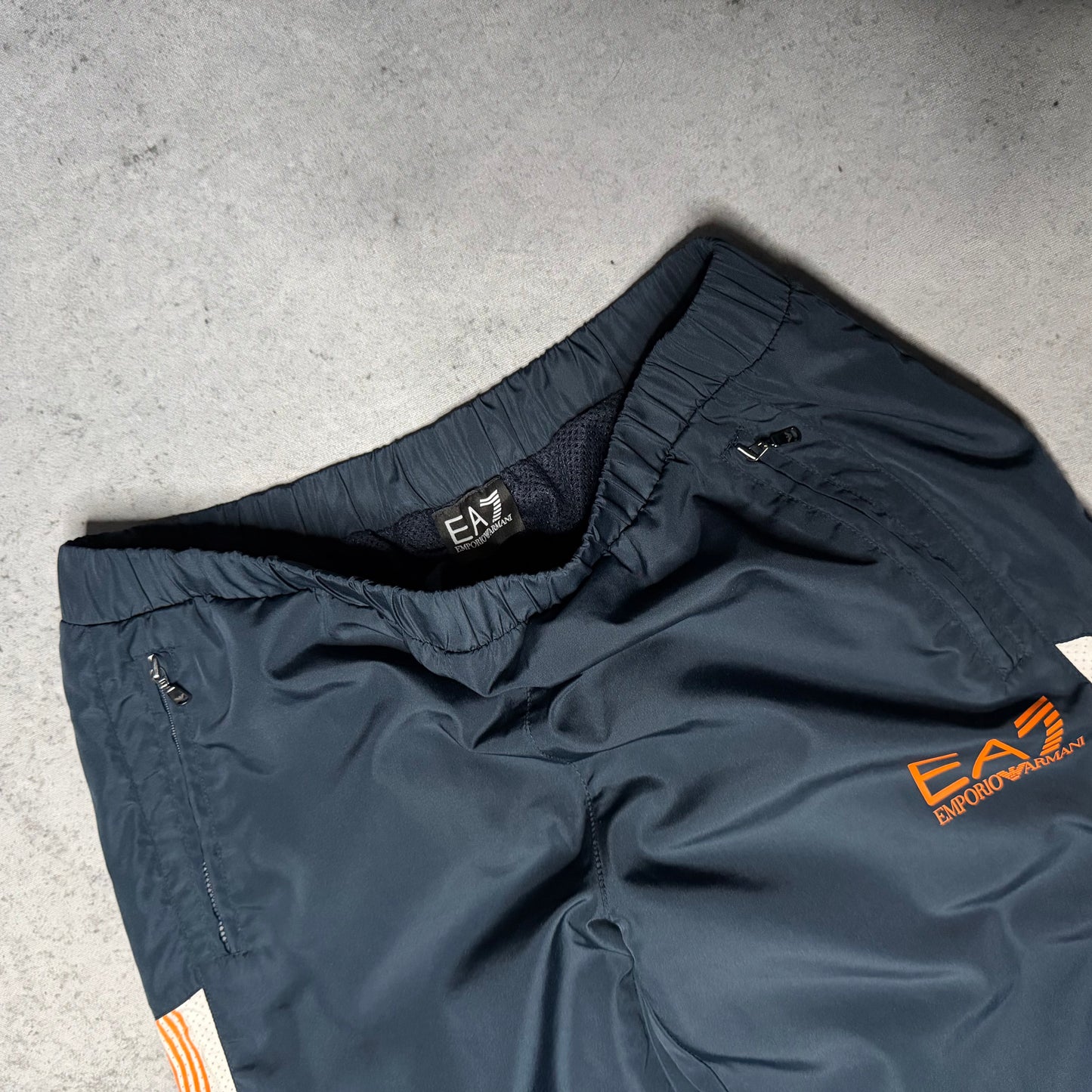 EA7 Emporio Armani Straight Leg Track Pants navy blue (S)