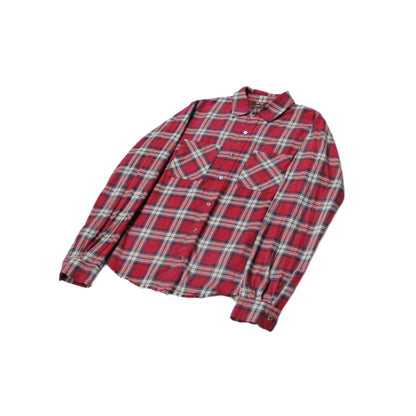 Amiri Distressed Flannel Lumberjack Shirt 