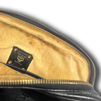 MCM Vintage Monogram Messenger Bag black