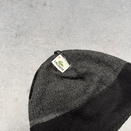 Lacoste Vintage 00s Big Croc Beanie Hat Black (One Size)