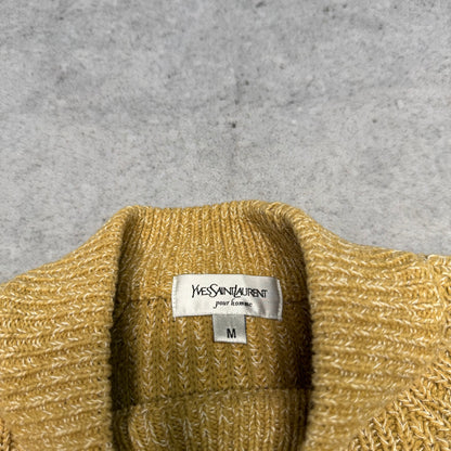Yves Saint Laurent YSL Vintage Crewneck Heavy Knit Sweater brown (M)