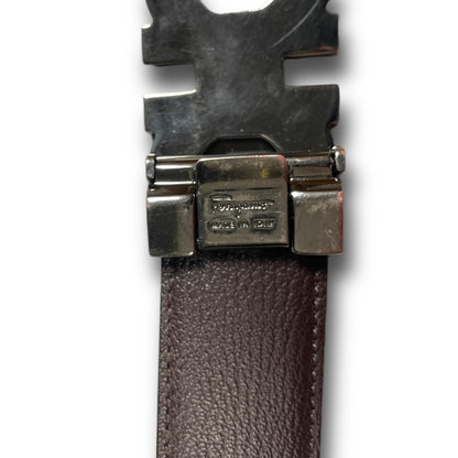 Salvatore Ferragamo Reversible Gancini Belt black