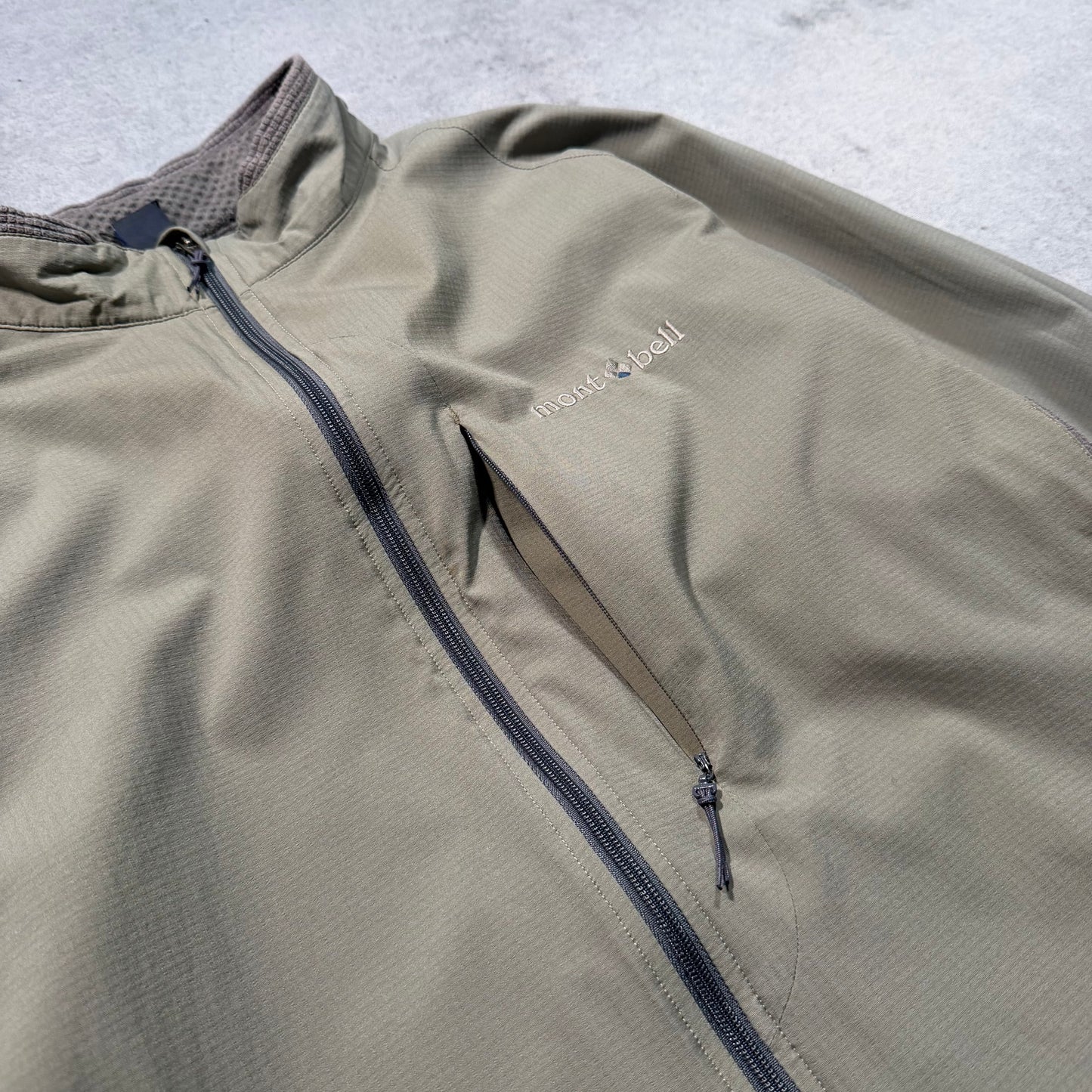 Montbell Japan 00s Shell Track Jacket grey olive (M)