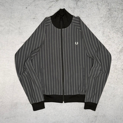 Fred Perry Track Jacket Pin Stripes grey white (M)