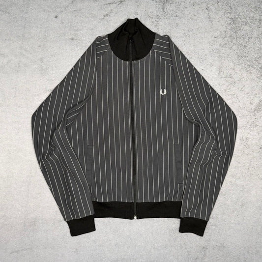 Fred Perry Track Jacket Pin Stripes grey white (M)