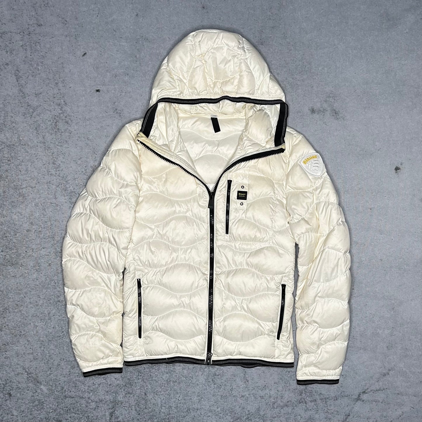 Blauer USA Hooded Wave Puffer Jacket white (S)