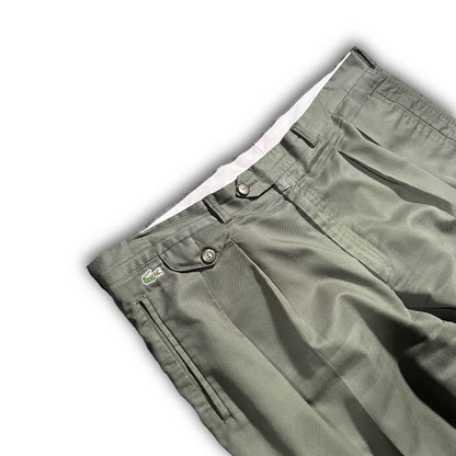 Lacoste Vintage Chino Pants olive green 80s (L)