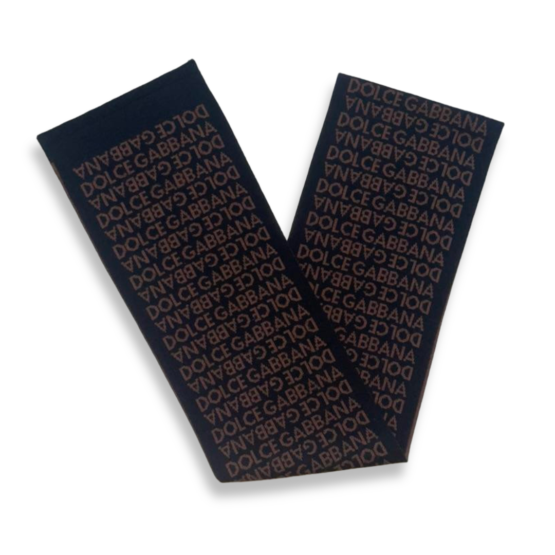 Dolce & Gabbana 00s Monogram Reversible Set (Beanie & Scarve)