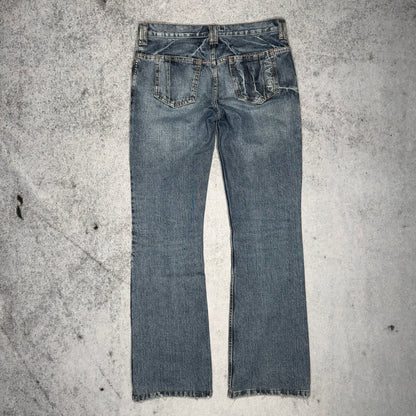 Dakata Y2K Low Rise Bootcut Denim w/ Rinestones (29/32)