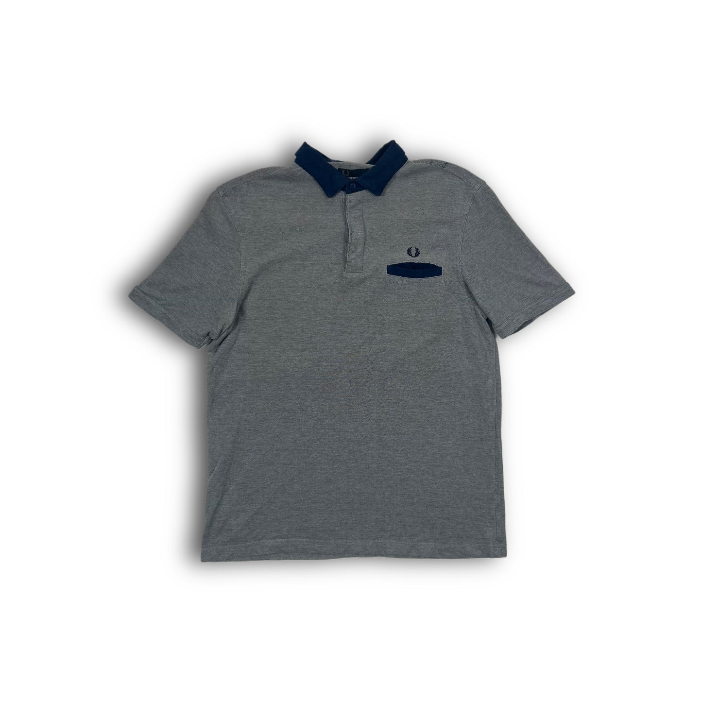 Fred Perry Vintage Poloshirt grey with navy collar