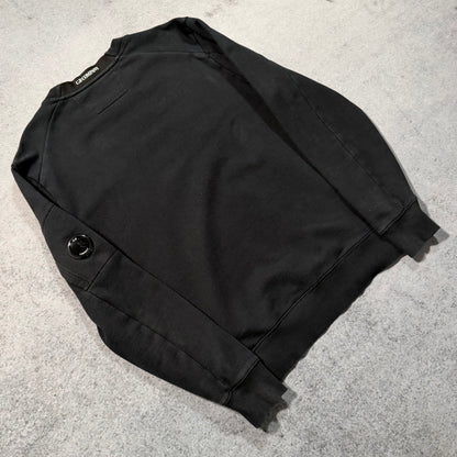 C.P. Company Diagonal Raised Fleece Crewneck Sweater black (M)