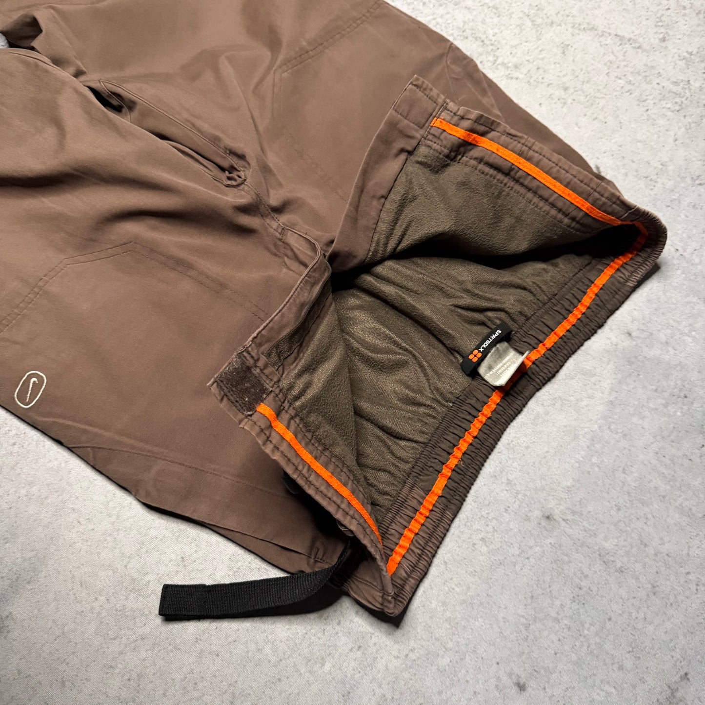 Nike 00s SPRTDLX Outdoor Fleece Lined Track Pants brown (L)