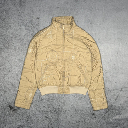 Fay 00s Designer Women's Padded Cropped Jacket beige (fits S)