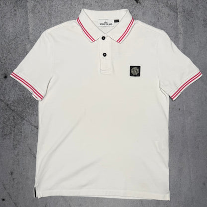 Stone Island Vintage Polo Shirt white pink (S)