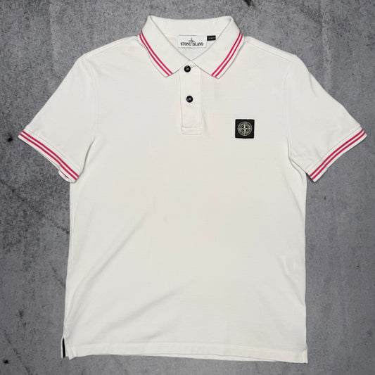 Stone Island Vintage Polo Shirt white pink (S)