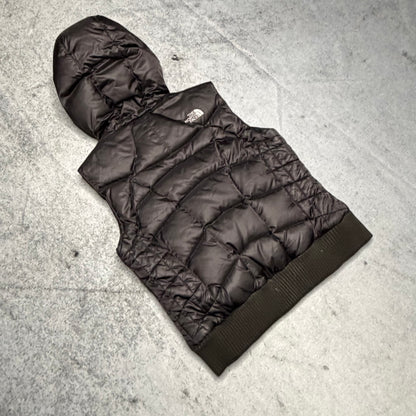 The North Face Nuptse 550 Womens Hooded Puffer Gilet Weste black (S)
