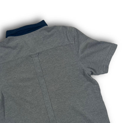 Fred Perry Vintage Poloshirt grey with navy collar (XL)