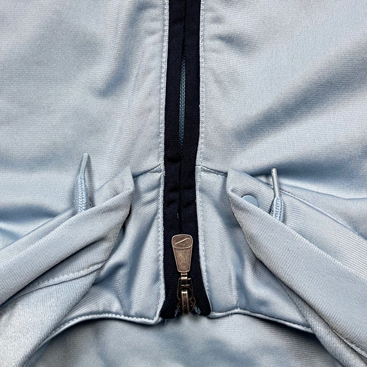 Nike 2000s Hooded Track Jacket baby blue