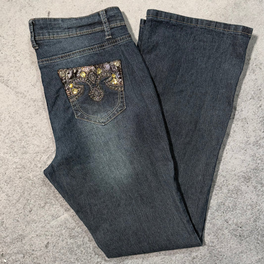Rozali Y2K Low Waist Bootcut Jeans Womens (M)