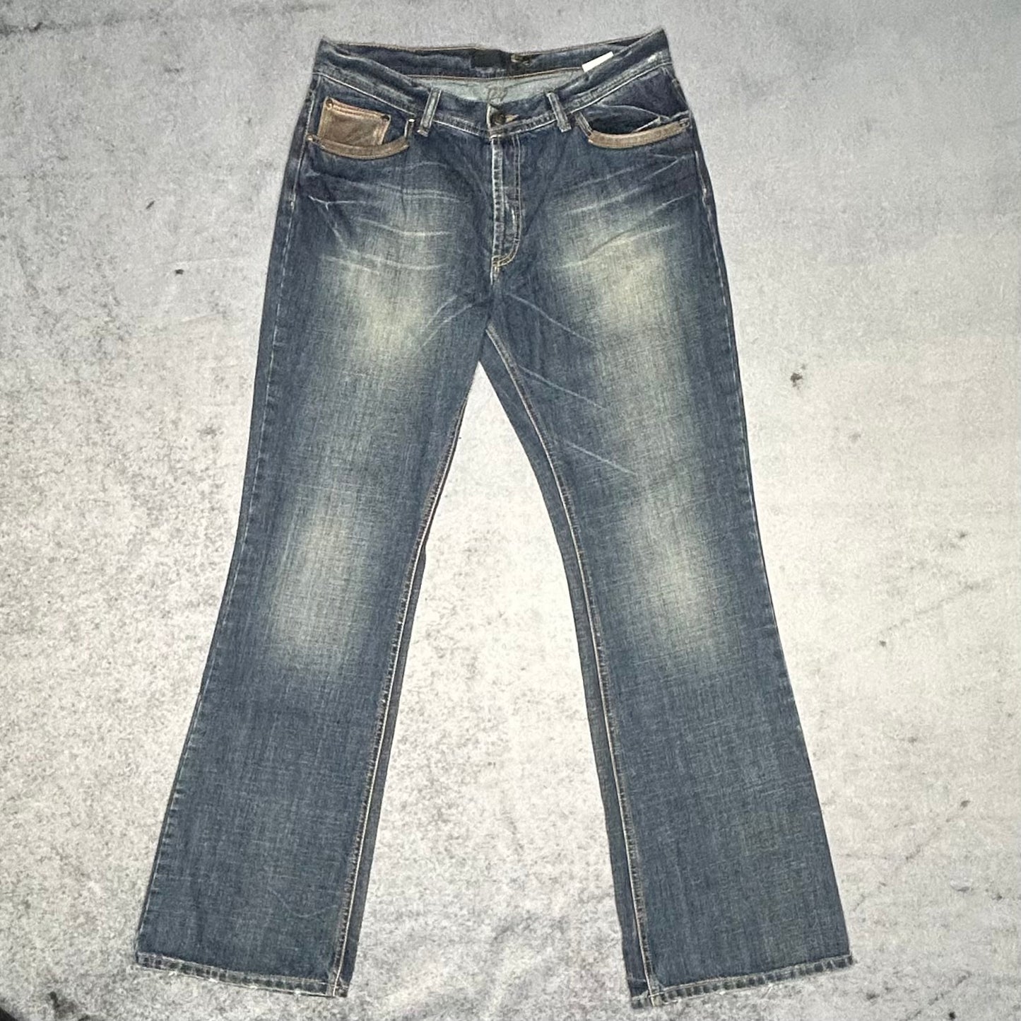 Just Cavalli Vintage Y2K Bootcut Jeans Ornate Embroidery (38 fits L)