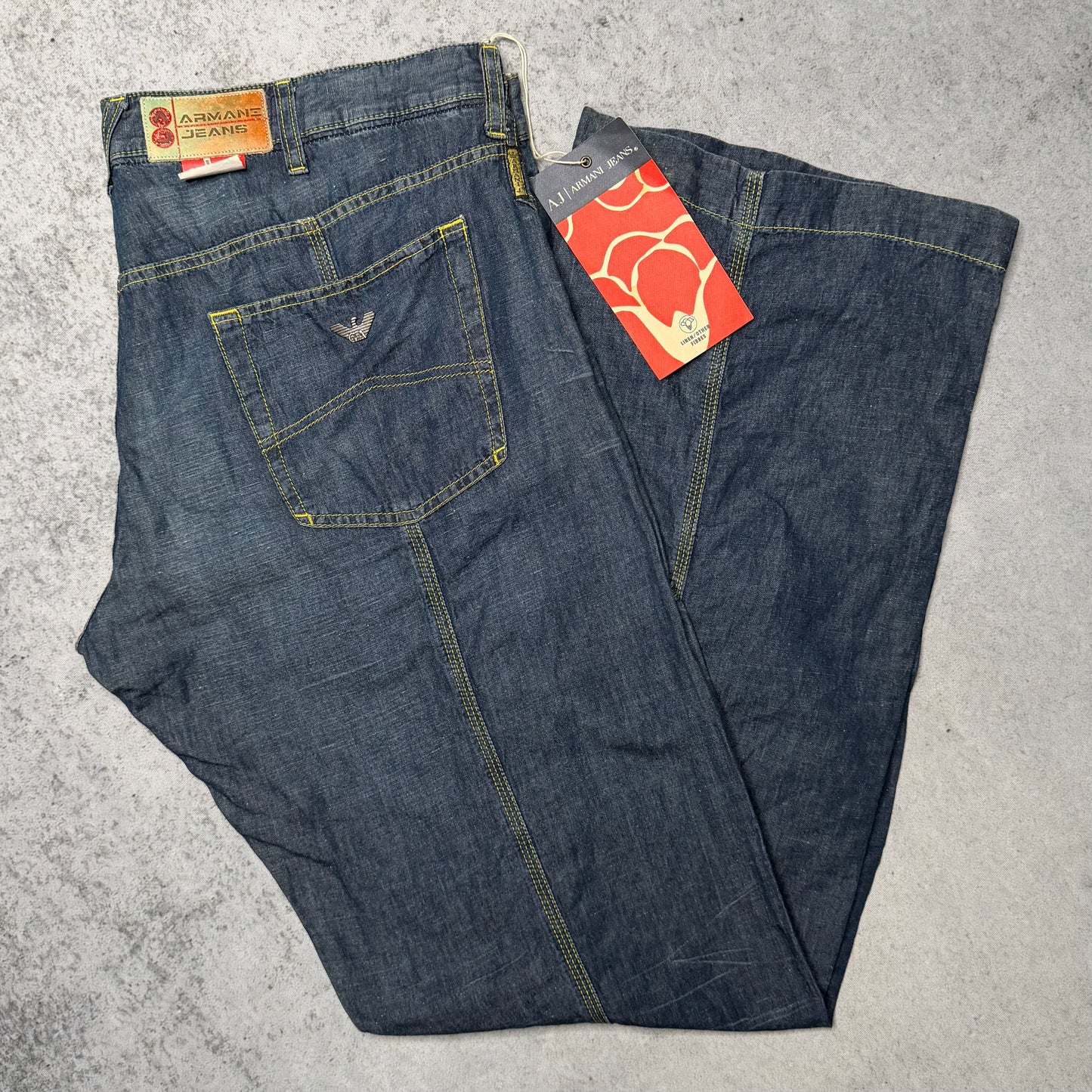 Armani Jeans 00s Linen Carpenter Pants NEW with Tags (40 fits XXL)
