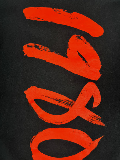 Stüssy 1980 Sweater Front and Backprint black orange 