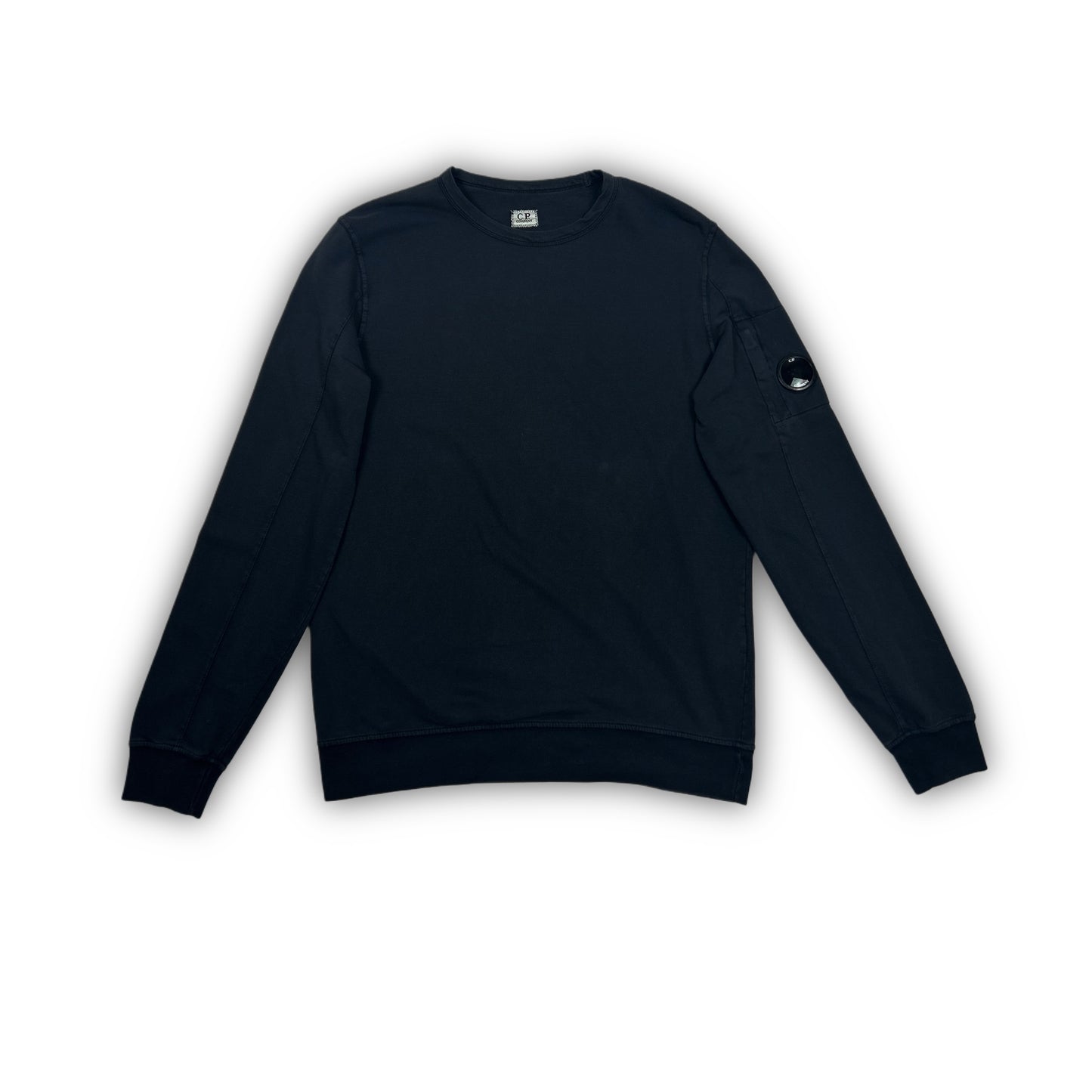 C.P. Company Light Sweater Crewneck with Lens navy