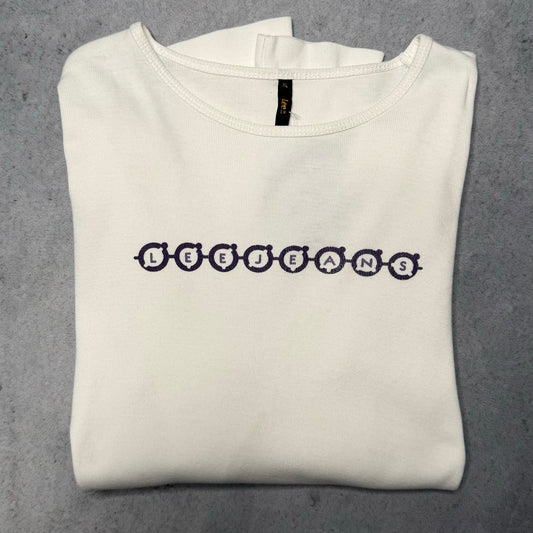 Lee Jeans 00s Spellout Longsleeve Shirt white (Wmns XL)