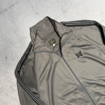 Needles Japan Poly Smooth Track Jacket Grey Black (XL)
