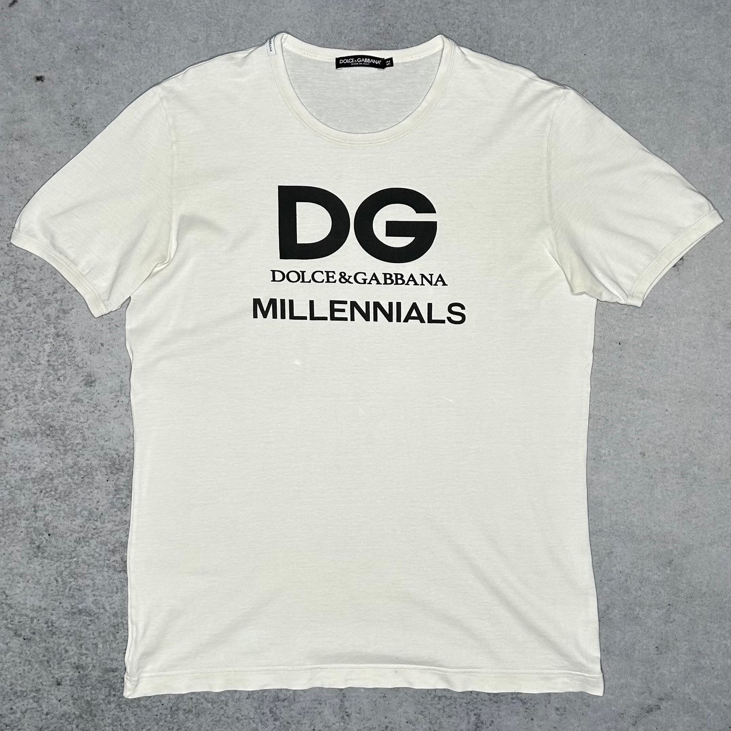 Dolce & Gabbana Millennials Logo T-Shirt White (IT 52 fits M/L)