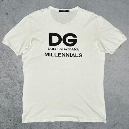 Dolce & Gabbana Millennials Logo T-Shirt White (IT 52 fits M/L)