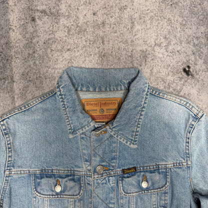 Diesel Industry Womens Vintage Denim Jeans Jacket light blue (L)