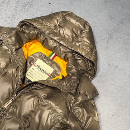 Dolomite Italian Designer Fur Puffer Jacket olive (fits M)