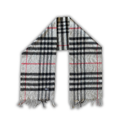 Burberry Vintage Nova Check Schal Scarf 90s Grey