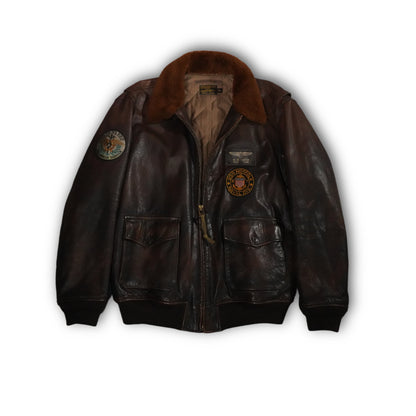 Polo Ralph Lauren G-1 Aviator Leather Bomber Jacket (L)