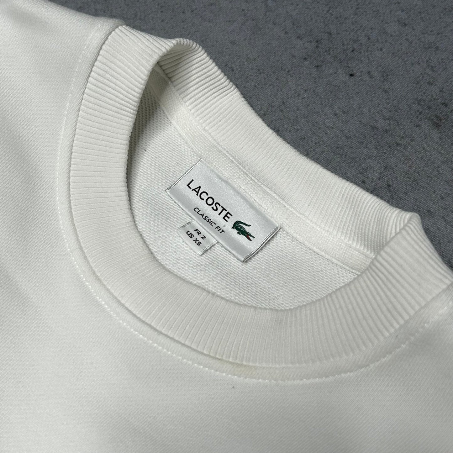Lacoste Crewneck Sweater Spellout FRENCH ICONICS (XS)