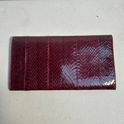 Vintage 80s Handmade Phython Snake Leather Clutch
