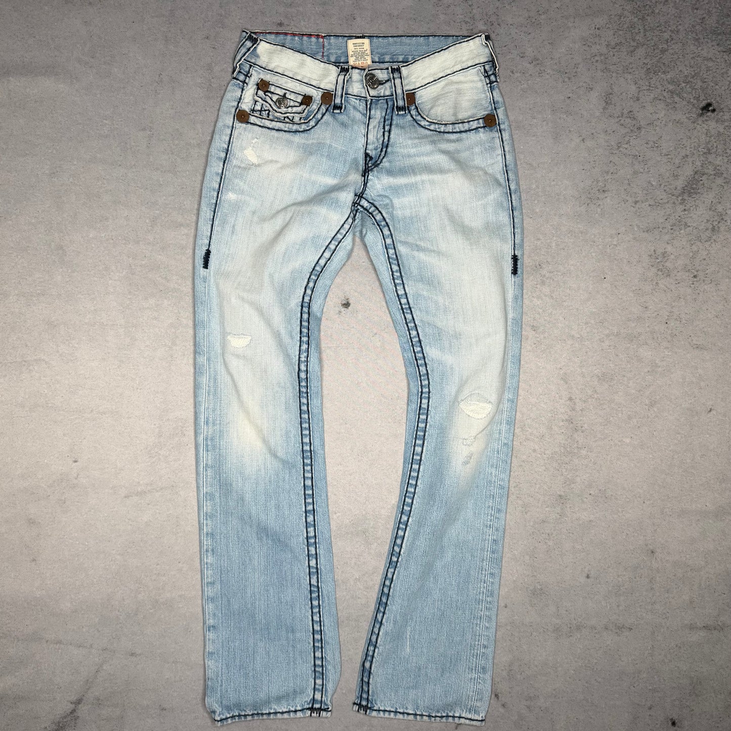 True Religion Vintage Ricky Super T Jeans light blue slightly distressed (29/34)