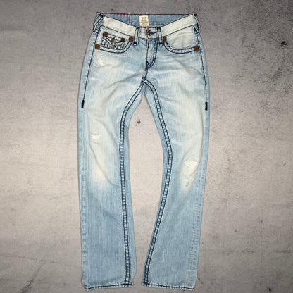 True Religion Vintage Ricky Super T Jeans light blue slightly distressed (29/34)