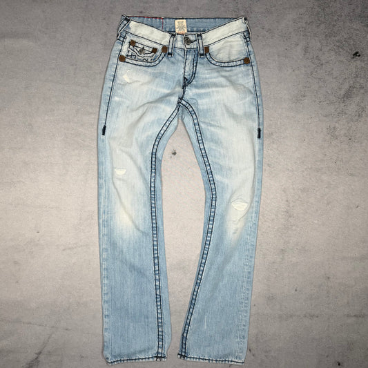 True Religion Vintage Ricky Super T Jeans light blue slightly distressed (29/34)